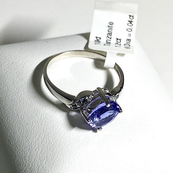 10K, Tanzanite, Coloured Diamonds, Ring (6.5) - Picture 6 of 10